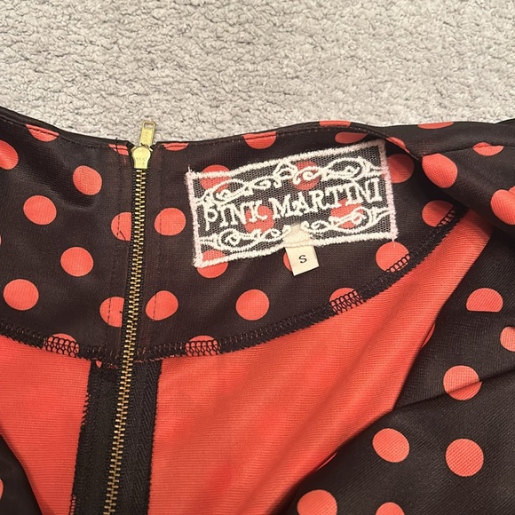 Pink Martini polka dot midi dress with pockets! Size small - Picture 5 of 6